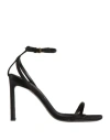 Evangelie Smyrniotaki X Sergio Rossi Woman Sandals Black Size 11 Textile Fibers In Black
