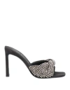 Evangelie Smyrniotaki X Sergio Rossi Woman Sandals Black Size 9 Metal