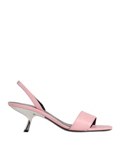 Evangelie Smyrniotaki X Sergio Rossi Woman Sandals Light Pink Size 6.5 Leather