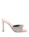 Evangelie Smyrniotaki X Sergio Rossi Woman Sandals Pink Size 10 Metal