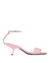 Evangelie Smyrniotaki X Sergio Rossi Woman Sandals Pink Size 8 Leather In Pink
