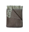 Evangeline 100% Cotton Herringbone Throws In Brown