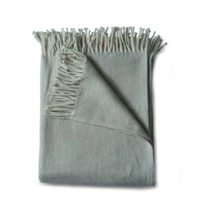 Evangeline 100% Cotton Herringbone Throws In Gray