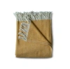 Evangeline 100% Cotton Herringbone Throws In Yellow