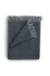 Evangeline Lightweight Herringbone Throws In Blue