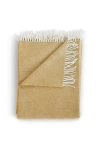 Evangeline Lightweight Herringbone Throws In Brown