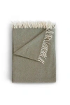 Evangeline Lightweight Herringbone Throws In Green