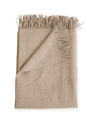 Evangeline Linens Alpaca Throw, Fawn