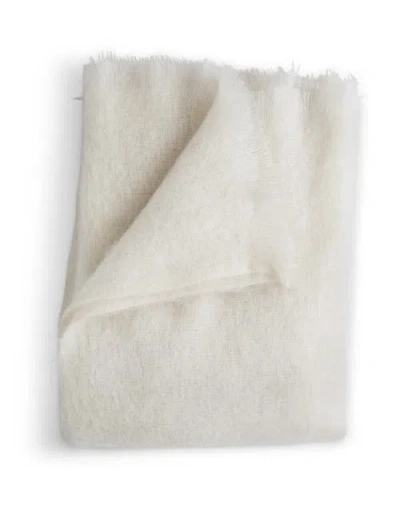 Evangeline Mohair Throws In White
