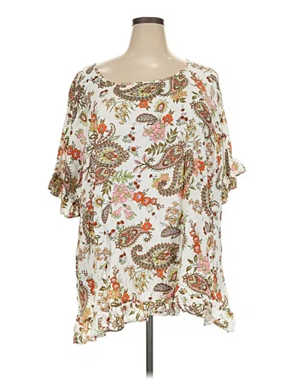 Evans 3/4 Sleeve T-shirt In Multi