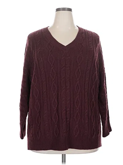 Pre-owned Evans Cardigan Sweater In Burgundy