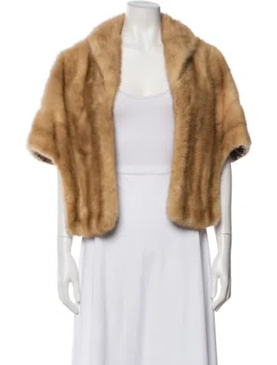 Pre-owned Evans Fur Vintage Mink Faux Fur Coat In Brown