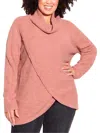 EVANS PLUS WOMENS COWL HOODED PULLOVER SWEATER