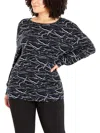 EVANS PLUS WOMENS ZEBRA PRINT RELAXED FIT PULLOVER SWEATER