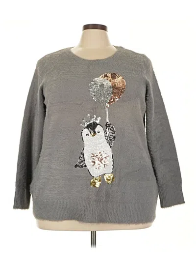 Pre-owned Evans Pullover Sweater In Gray