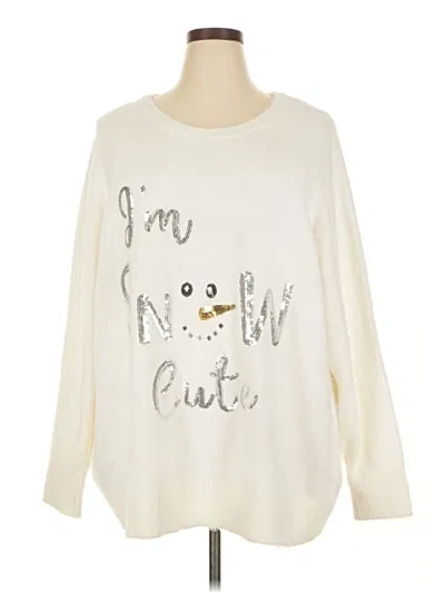 Pre-owned Evans Pullover Sweater In White