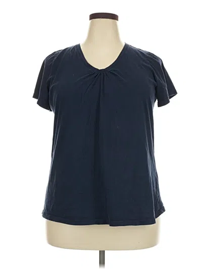 Pre-owned Evans Short Sleeve Top Blue V-neck Tops
