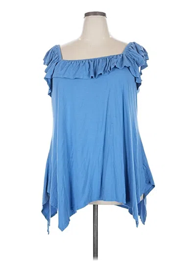Pre-owned Evans Sleeveless Blouse In Blue