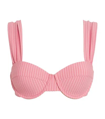 Evarae Audrey Balconette Bikini Top In Pink