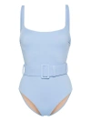Evarae Women's Summer Reverie Cassandra Belted One-piece Swimsuit In Blue