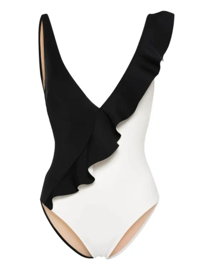 Evarae Eavare Otto Color-block White/black Swimsuit