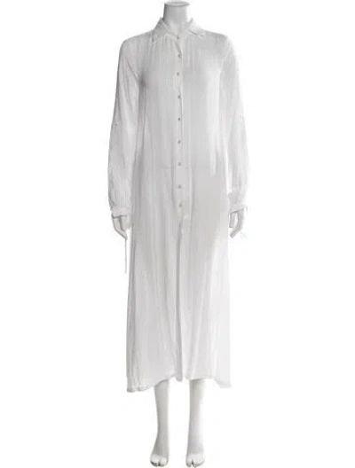 Pre-owned Evarae Long Dress In White