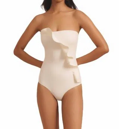 Evarae Women's Pavana Ruffled One-piece Swimsuit In Beige