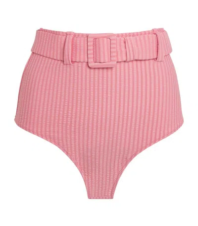 Evarae Striped Elena Bikini Bottoms In Pink