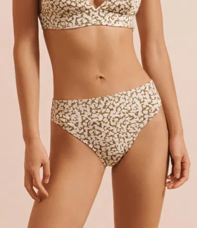 Evarae Women's Iza Bikini Bottom In Ditsy Green In Neutral