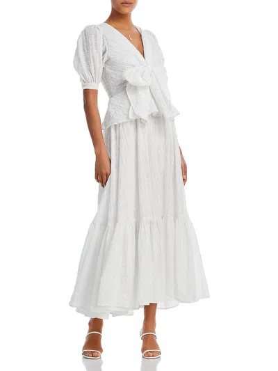 Evarae Womens V Neck Maxi Maxi Dress In White