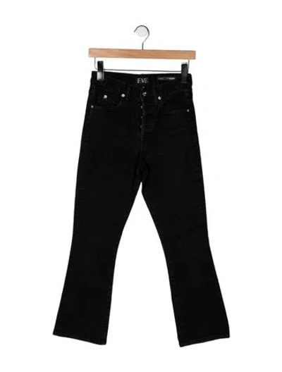 Pre-owned Eve Denim High-rise Flared Jeans In Black