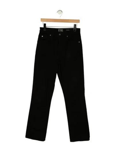 Pre-owned Eve Denim High-rise Straight Leg Jeans In Black