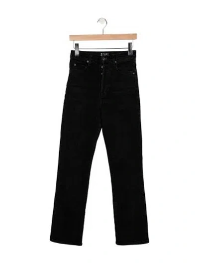 Pre-owned Eve Denim High-rise Straight Leg Jeans In Black