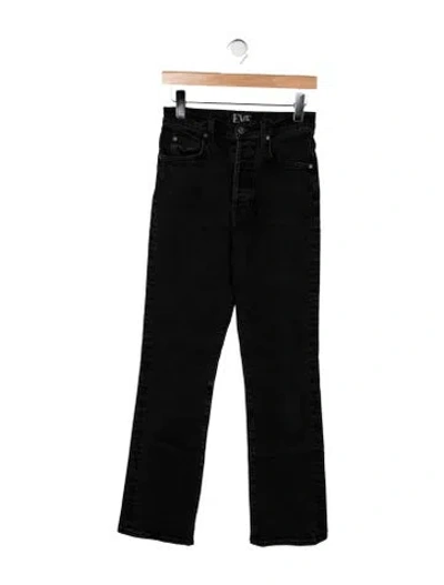Pre-owned Eve Denim High-rise Straight Leg Jeans In Black