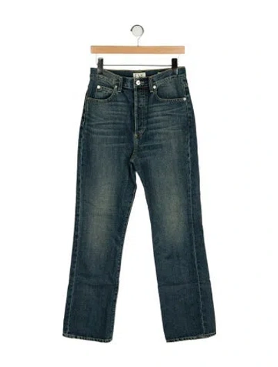 Pre-owned Eve Denim High-rise Straight Leg Jeans In Blue