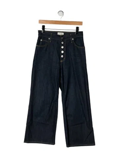 Pre-owned Eve Denim High-rise Wide Leg Jeans In Blue