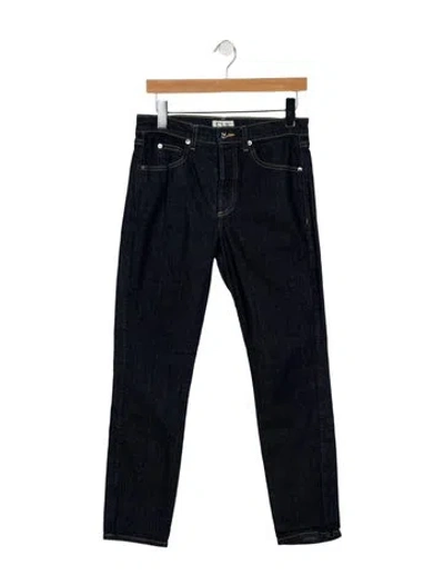 Pre-owned Eve Denim Mid-rise Straight Leg Jeans In Blue
