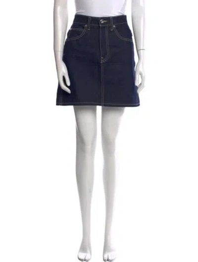 Pre-owned Eve Denim Mini Skirt In Blue