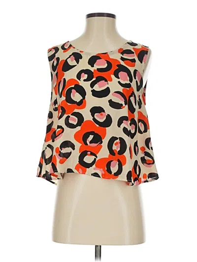 Pre-owned Eve Gravel Sleeveless Blouse In Orange