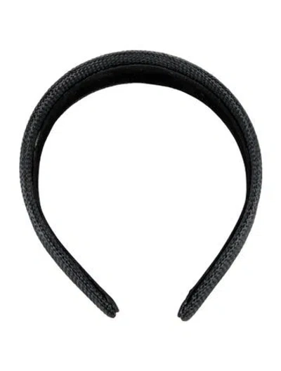 Pre-owned Eve Reid Leather Hadband In Black