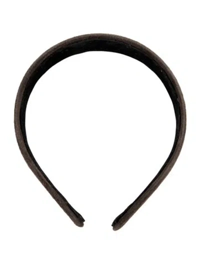 Pre-owned Eve Reid Suede Headband In Brown