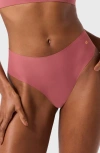Evelyn & Bobbie 3-pack High Waist Thongs In Pink