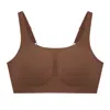 Evelyn & Bobbie Women's Neutrals Structured Scoop Bra In Clay In Brown