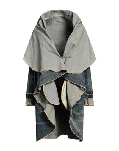 Even If Woman Denim Outerwear Blue Size 8 Cotton