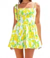 Evenuel Bella Corset Mini Dress In Limone In Multi