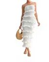 Evenuel Poppy Dress In White In White