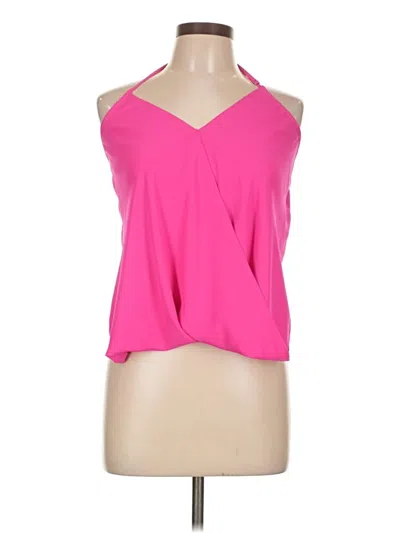 Pre-owned Evenuel Sleeveless Top Pink Halter Neckline Tops
