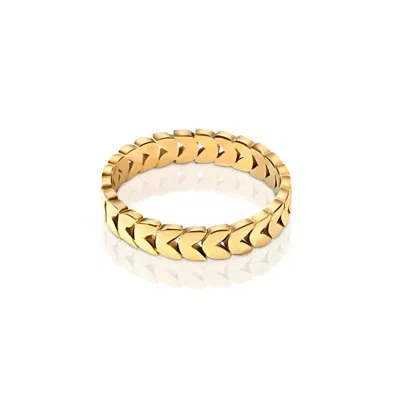 Ever Jewellery Women's Centrefield Gold Ring