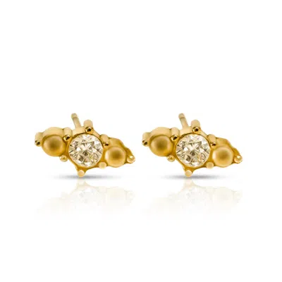 Ever Jewellery Women's Fusion Stud Gold Earrings