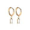 Ever Jewellery Women's Luxe Gold Crystal Drop Huggie Earrings In Gold